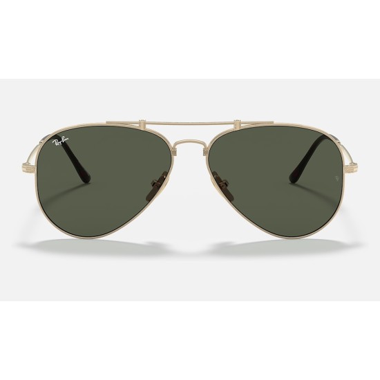 AVIATOR TITANIUMLenses: Green Classic  +  Frame: Gold