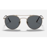 ROUND DOUBLE BRIDGE TITANIUM
Lenses: Grey Classic  +  Frame: Antique Gold