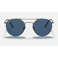 ROUND DOUBLE BRIDGE TITANIUM
Lenses: Blue Classic  +  Frame: Pewter