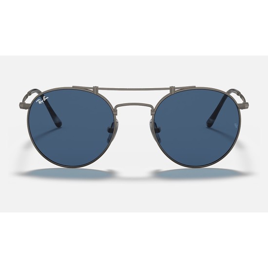 ROUND DOUBLE BRIDGE TITANIUM
Lenses: Blue Classic  +  Frame: Pewter
