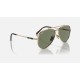 AVIATOR II TITANIUM
Lenses: Green Classic  +  Frame: Gold