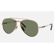 AVIATOR II TITANIUM
Lenses: Green Classic  +  Frame: Gold