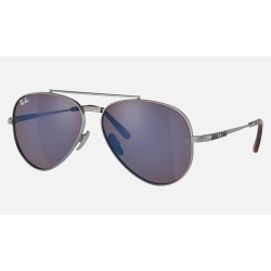 AVIATOR II TITANIUM
Lenses: Grey Blue Mirror  +  Frame: Silver