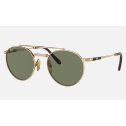 ROUND II TITANIUM
Lenses: Green Classic  +  Frame: Gold