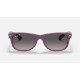 NEW WAYFARER CLASSIC
Lenses: Polarized Grey Gradient  +  Frame: Violet On Transparent Violet