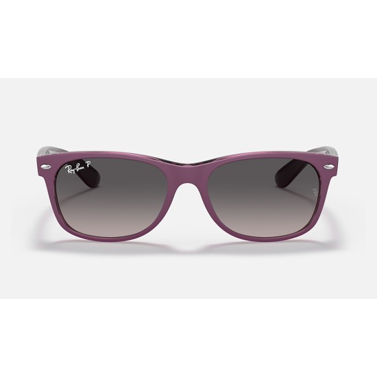 NEW WAYFARER CLASSIC
Lenses: Polarized Grey Gradient  +  Frame: Violet On Transparent Violet