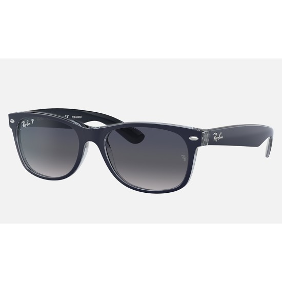 NEW WAYFARER CLASSIC
Lenses: Polarized Blue Gradient  +  Frame: Blue On Transparent Blue