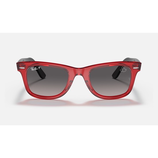 RB2140 WAYFARER MICKEY J22
Lenses: Polarized Grey Gradient  +  Frame: Transparent Red