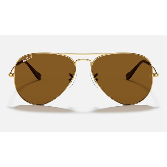 AVIATOR CLASSIC
Lenses: Polarized Brown Classic B-15  +  Frame: Gold