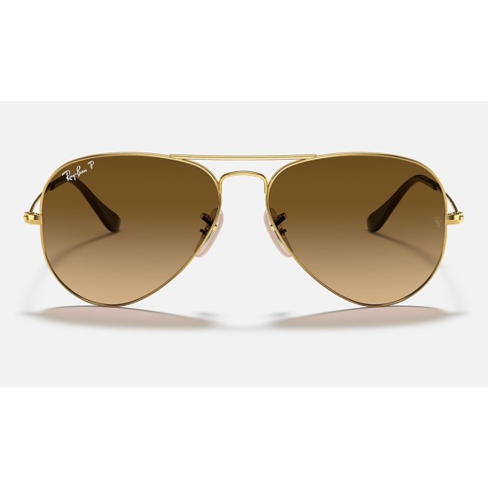 AVIATOR GRADIENT
Lenses: Polarized Brown Gradient  +  Frame: Gold