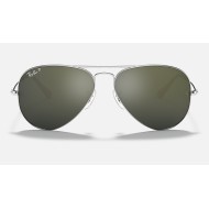 AVIATOR CLASSIC
Lenses: Polarized Grey Mirror  +  Frame: Silver