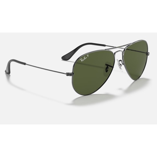 AVIATOR CLASSIC
Lenses: Polarized Green Classic G-15  +  Frame: Gunmetal