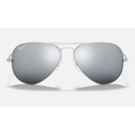 AVIATOR MIRROR
Lenses: Polarized Silver Mirror  +  Frame: Silver