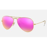 AVIATOR FLASH LENSES
Lenses: Polarized Cyclamen Mirror  +  Frame: Gold
