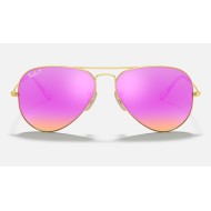 AVIATOR FLASH LENSES
Lenses: Polarized Cyclamen Mirror  +  Frame: Gold