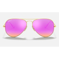 AVIATOR FLASH LENSES
Lenses: Polarized Cyclamen Mirror  +  Frame: Gold