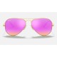 AVIATOR FLASH LENSES
Lenses: Polarized Cyclamen Mirror  +  Frame: Gold