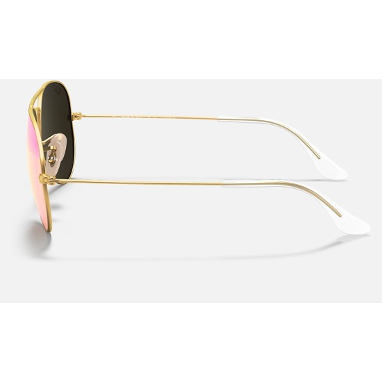 AVIATOR FLASH LENSES
Lenses: Polarized Cyclamen Mirror  +  Frame: Gold
