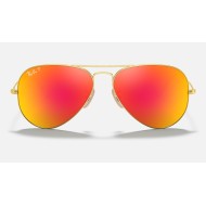 AVIATOR FLASH LENSES
Lenses: Polarized  Orange Mirror  +  Frame: Gold