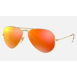 AVIATOR FLASH LENSES
Lenses: Polarized  Orange Mirror  +  Frame: Gold