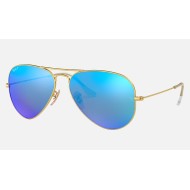 AVIATOR FLASH LENSES
Lenses: Polarized Blue Mirror  +  Frame: Gold