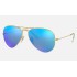 AVIATOR FLASH LENSES
Lenses: Polarized Blue Mirror  +  Frame: Gold