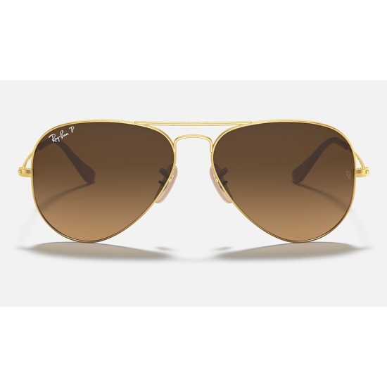AVIATOR GRADIENT
Lenses: Polarized Brown Gradient  +  Frame: Gold