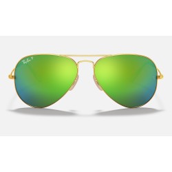 AVIATOR FLASH LENSES
Lenses: Polarized Green Mirror  +  Frame: Gold