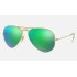 AVIATOR FLASH LENSES
Lenses: Polarized Green Mirror  +  Frame: Gold