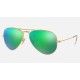 AVIATOR FLASH LENSES
Lenses: Polarized Green Mirror  +  Frame: Gold