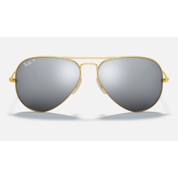 AVIATOR FLASH LENSES
Lenses: Polarized Silver Mirror  +  Frame: Gold