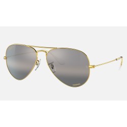 AVIATOR CHROMANCE
Lenses: Polarized Silver/Grey Chromance Mirror  +  Frame: Legend Gold