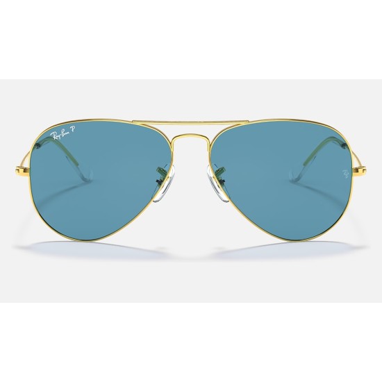 AVIATOR CLASSIC
Lenses: Polarized Blue Classic  +  Frame: Gold