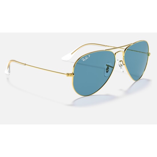 AVIATOR CLASSIC
Lenses: Polarized Blue Classic  +  Frame: Gold