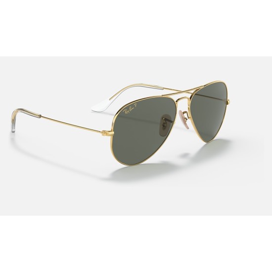 AVIATOR SOLID GOLD
Lenses: Polarized Green Classic G-15  +  Frame: Gold