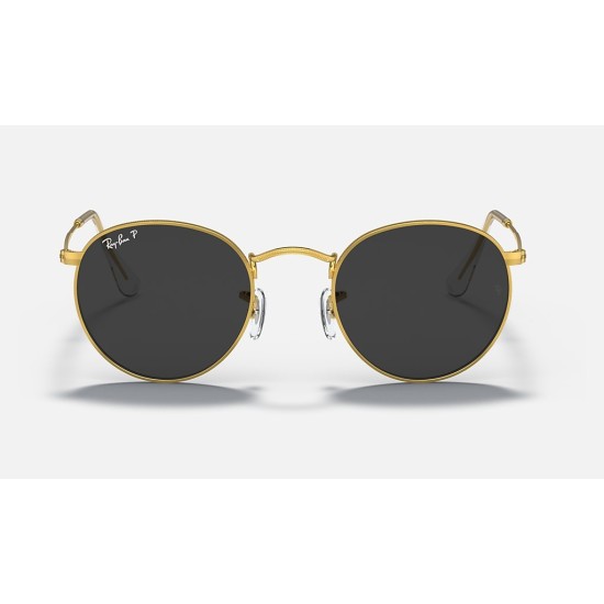 ROUND METAL CLASSIC
Lenses: Polarized Black Classic  +  Frame: Shiny Gold