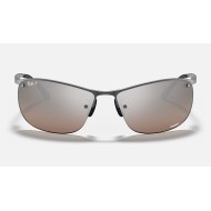 RB3542 CHROMANCE
Lenses: Polarized Silver Chromance Mirror  +  Frame: Gunmetal