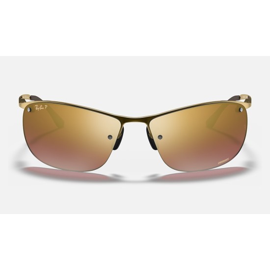 RB3542 CHROMANCE
Lenses: Polarized Purple Chromance Mirror  +  Frame: Brown