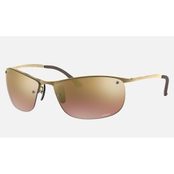 RB3542 CHROMANCE
Lenses: Polarized Purple Chromance Mirror  +  Frame: Brown
