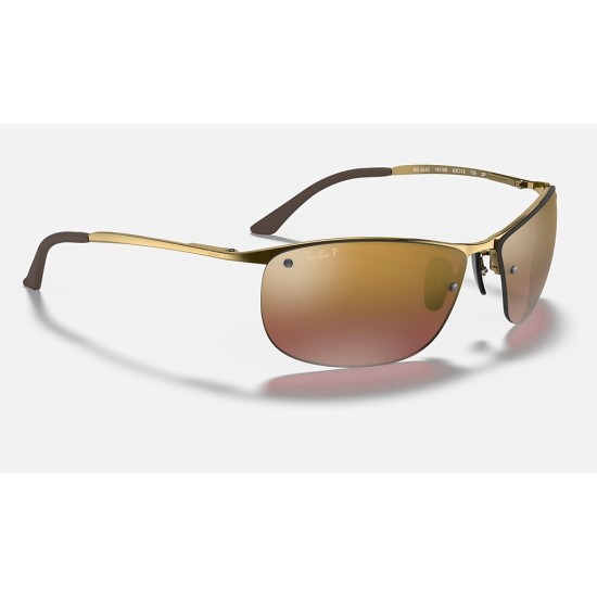 RB3542 CHROMANCE
Lenses: Polarized Purple Chromance Mirror  +  Frame: Brown