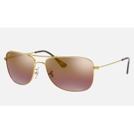 RB3543 CHROMANCE
Lenses: Polarized Purple Chromance Mirror  +  Frame: Gold