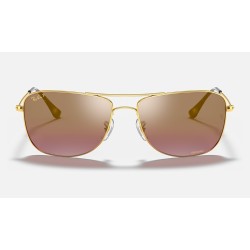 RB3543 CHROMANCE
Lenses: Polarized Purple Chromance Mirror  +  Frame: Gold