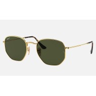 HEXAGONAL FLAT LENSES
Lenses: Polarized Green Classic G-15  +  Frame: Gold