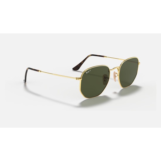 HEXAGONAL FLAT LENSES
Lenses: Polarized Green Classic G-15  +  Frame: Gold