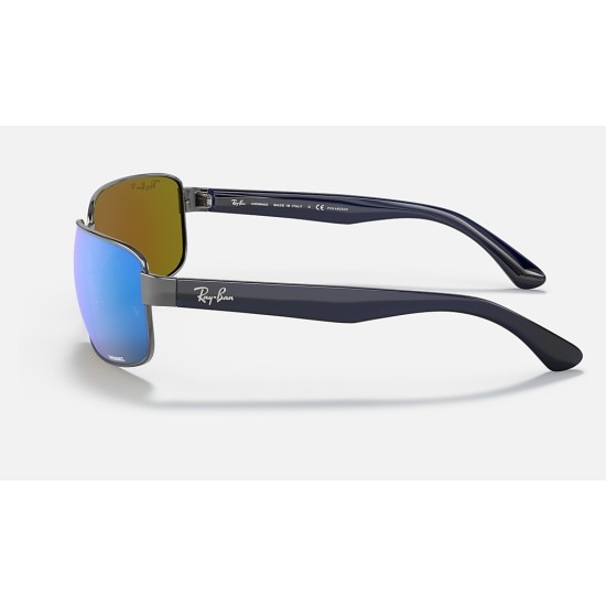 RB3566CH CHROMANCE
Lenses: Polarized Blue Chromance Mirror  +  Frame: Gunmetal