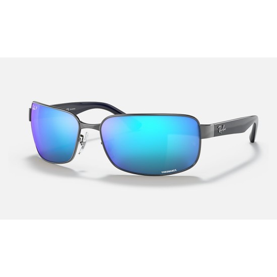 RB3566CH CHROMANCE
Lenses: Polarized Blue Chromance Mirror  +  Frame: Gunmetal