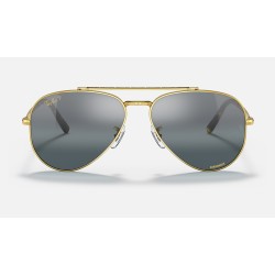 NEW AVIATOR
Lenses: Polarized Silver/Blue Chromance Mirror  +  Frame: Legend Gold