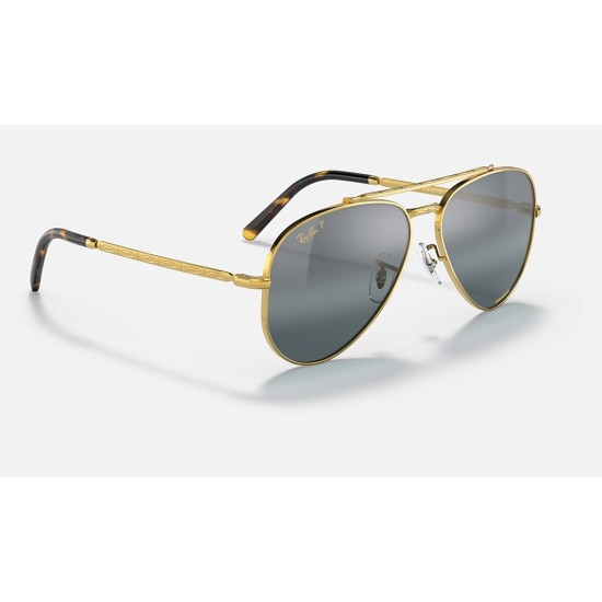 NEW AVIATOR
Lenses: Polarized Silver/Blue Chromance Mirror  +  Frame: Legend Gold