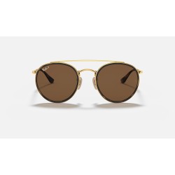 ROUND DOUBLE BRIDGE
Lenses: Polarized Brown Classic  +  Frame: Gold