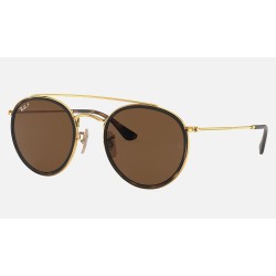 ROUND DOUBLE BRIDGE
Lenses: Polarized Brown Classic  +  Frame: Gold